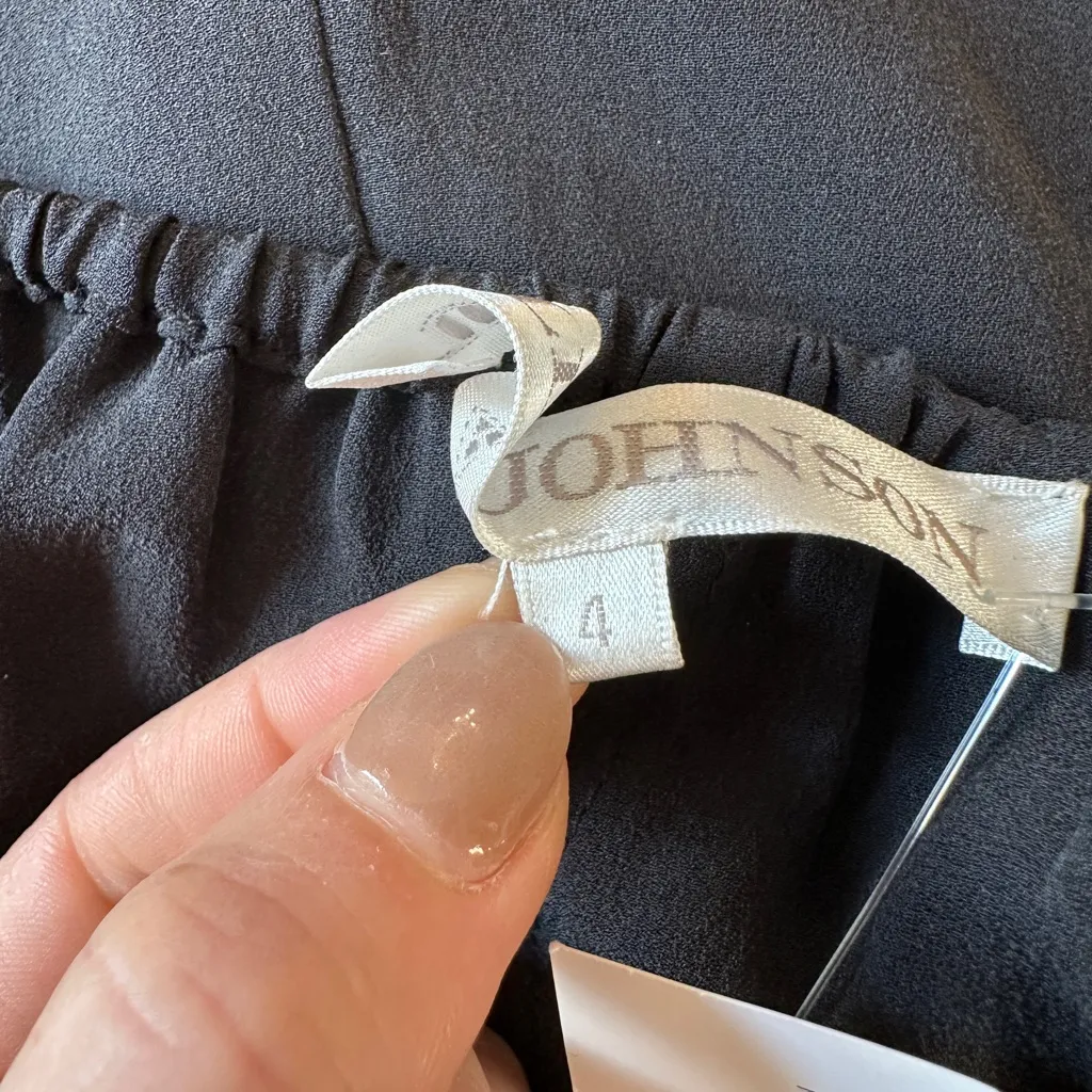 Ulla Johnson 100% Silk Black Midi Skirt Size 4 - Image 4