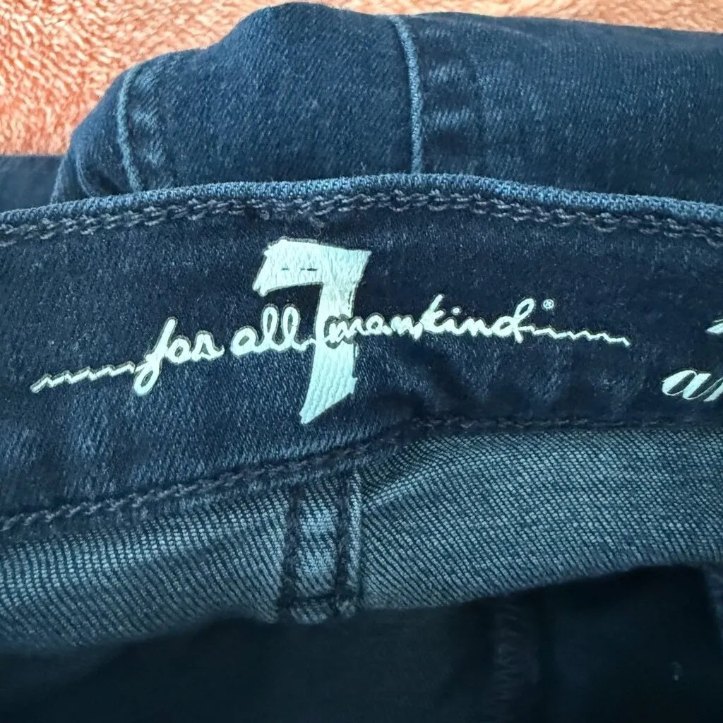 7 For All Mankind sz 23 blue jeans high waist‎ ankle jeans - Image 4