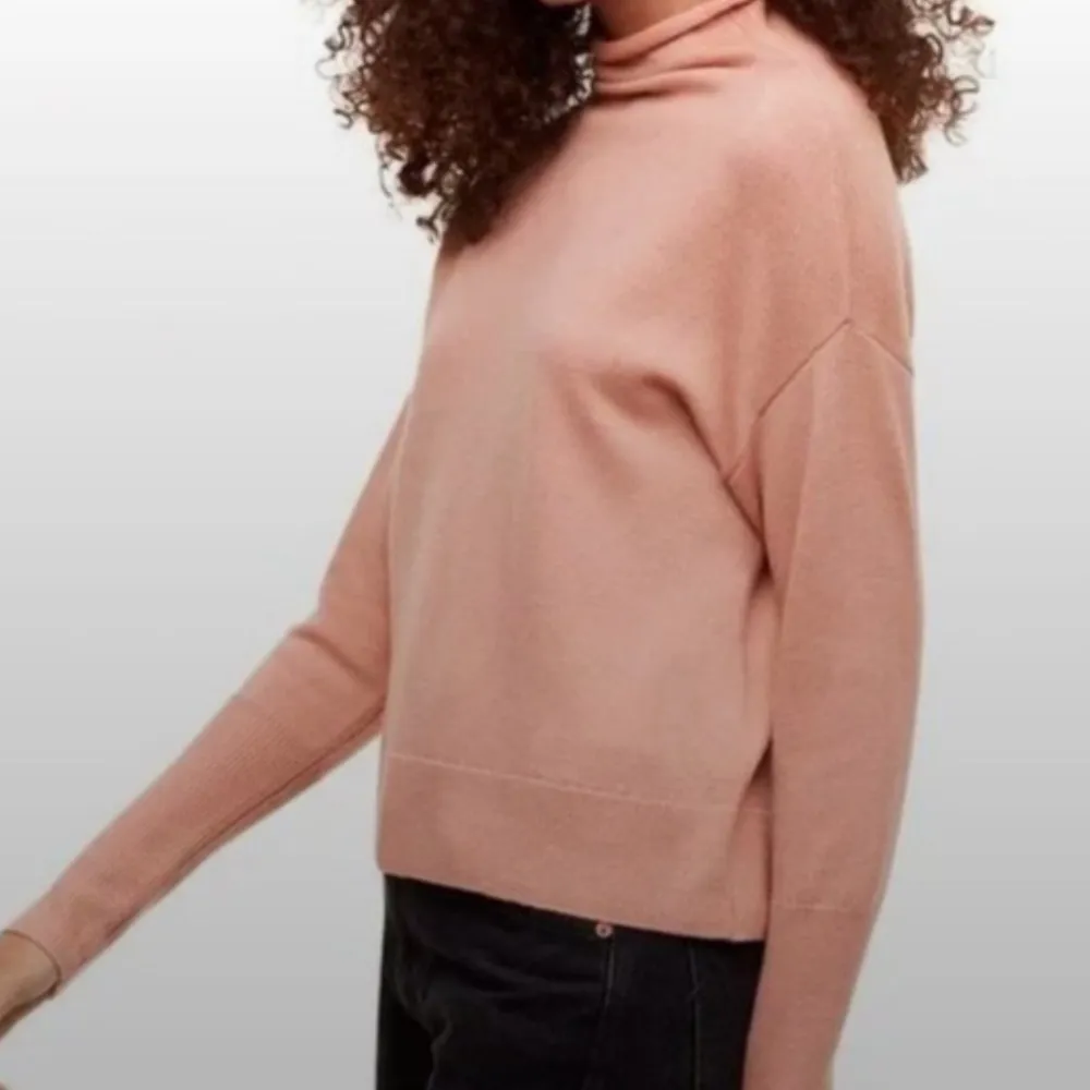 Aritzia Wilfred Cyprie Pink Turtleneck Sweater Sz XS - Image 3