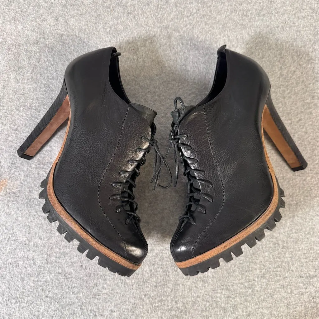 Vic Matie Women's Black Leather Lace - Image 8