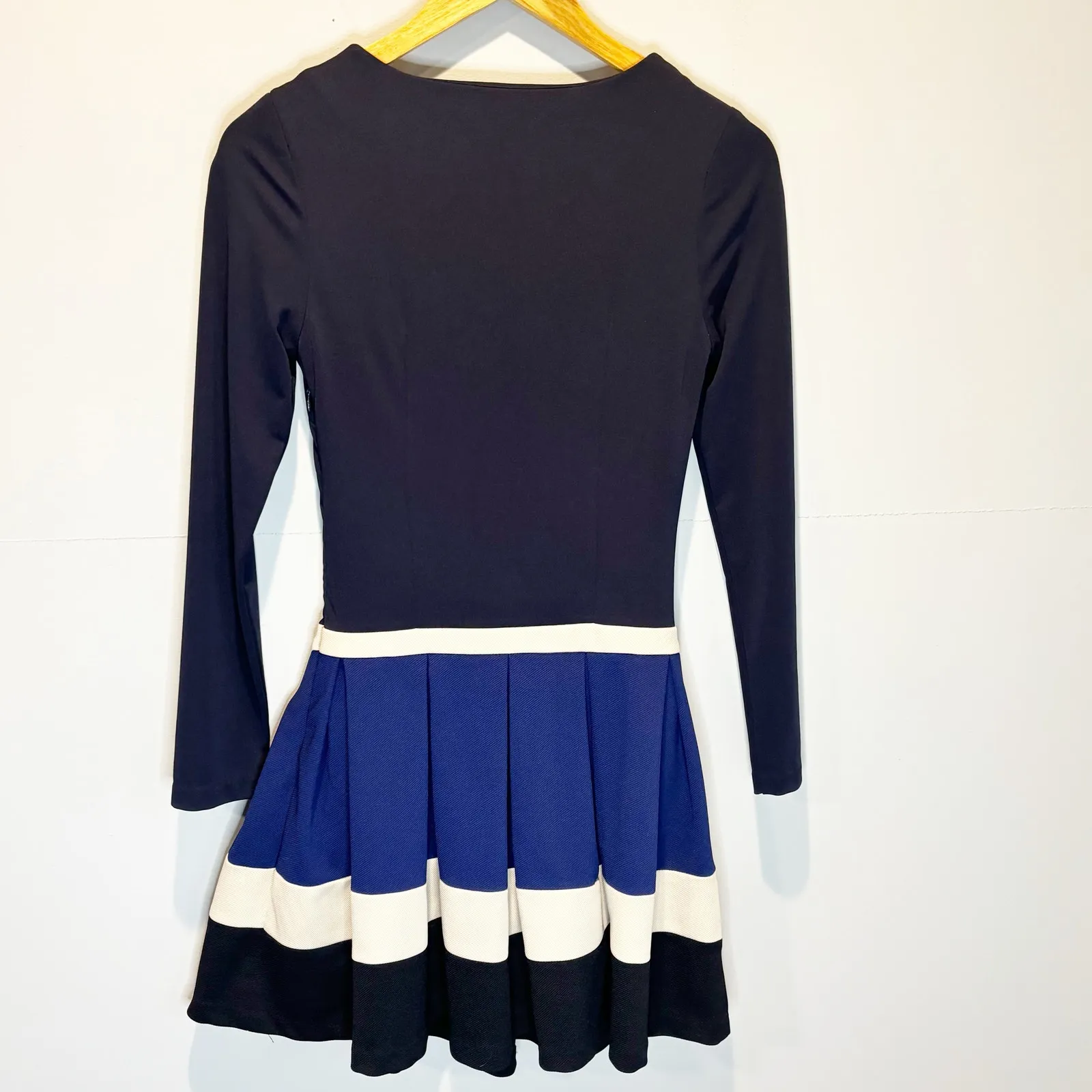 MAAC London Sophia Fit & Flare Long Sleeve Mini Dress - Image 3