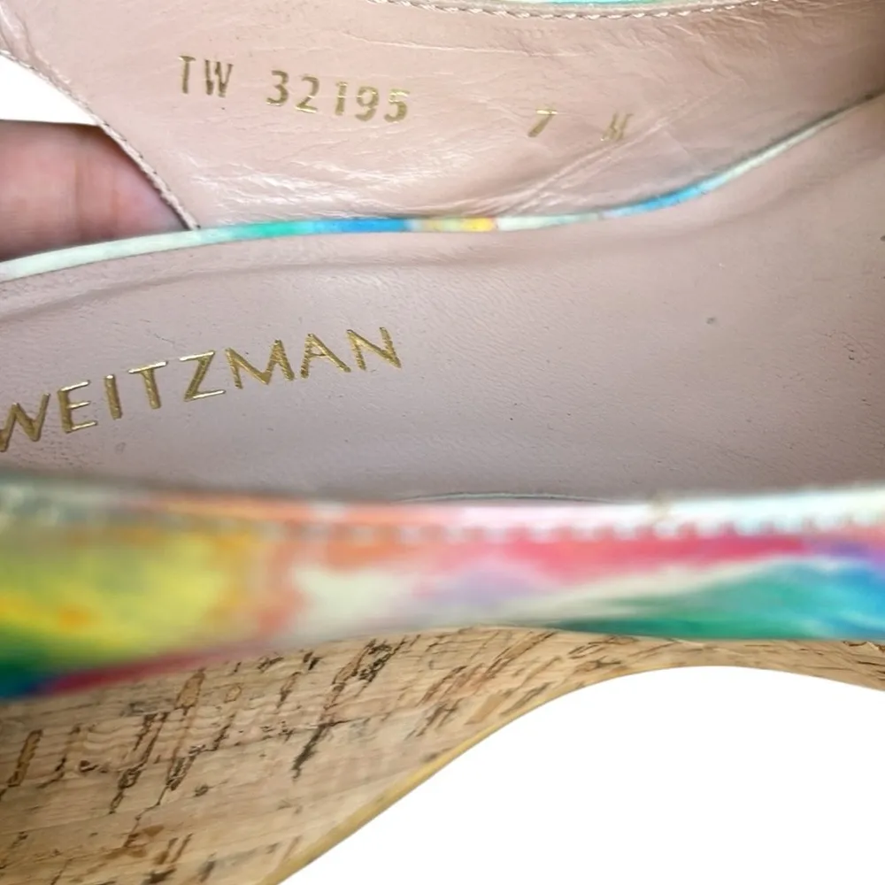 STUART WEITZMAN
Jean Patent Leather Slingback Wedge Sandals - Image 6