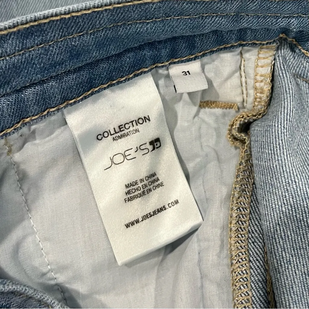 Joe’s Jeans The Addison Pant High Rise Drawstring Wide Leg Crop Jeans Size 31 - Image 7