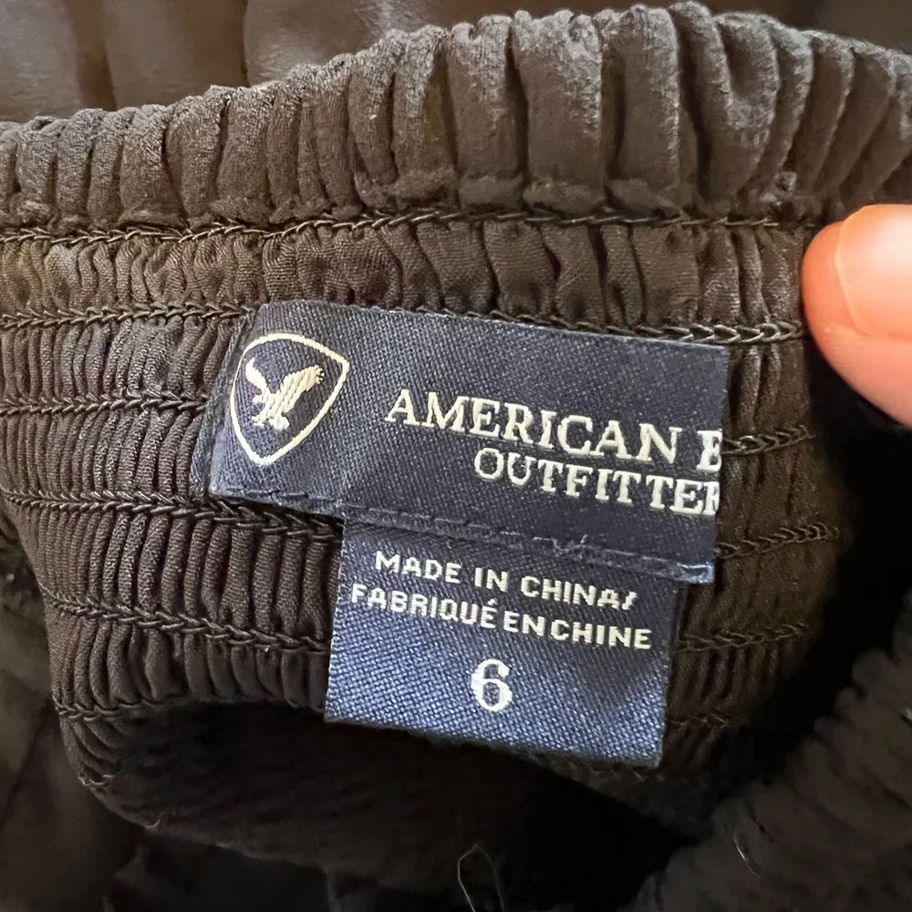 American Eagle Outfitters AEO Tiered Ruffle Mini Sexy Black Dress Size 6 - Image 10