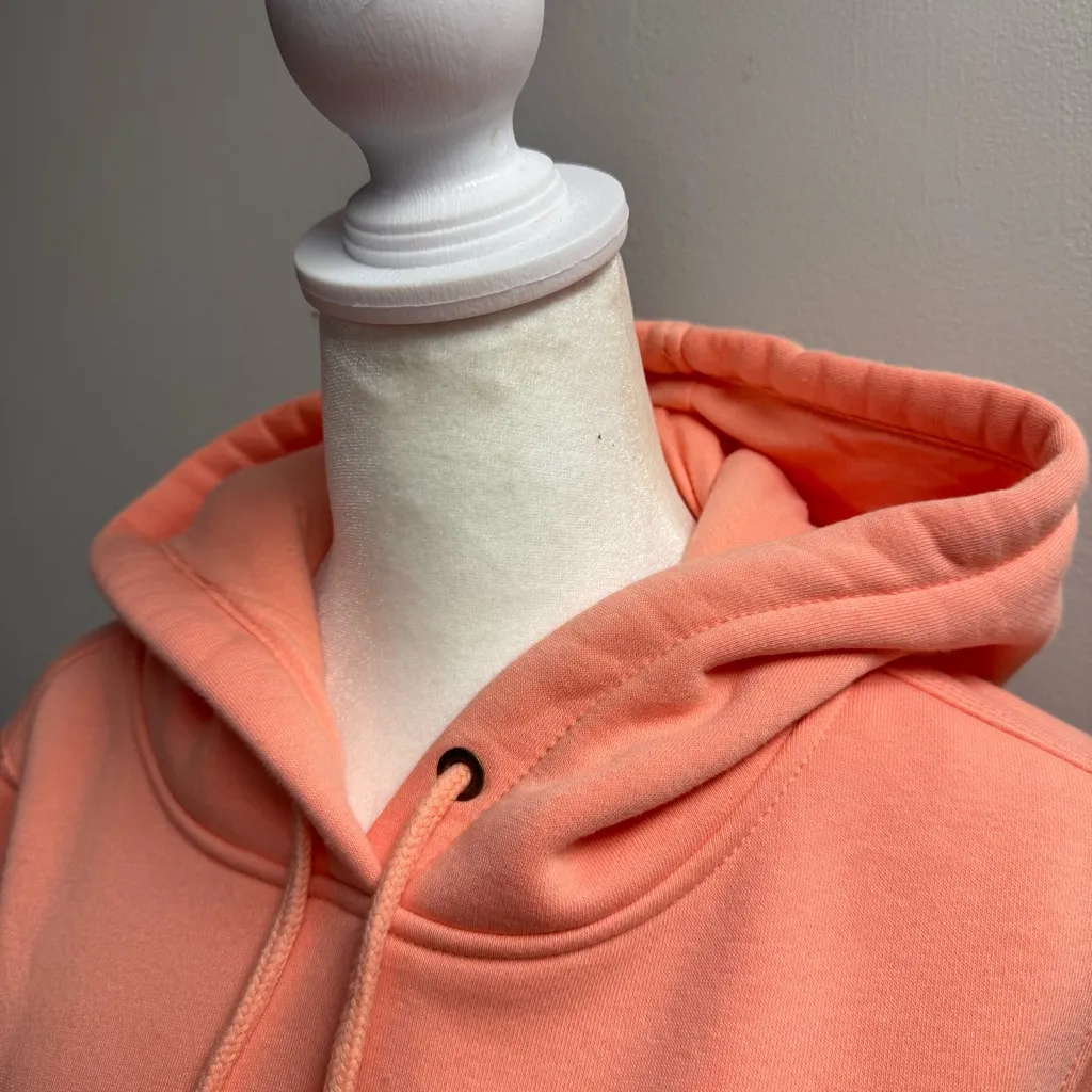 Carhartt Sweatshirt Relaxed-Fit Hoodie Heart Logo Coral Pink Medium 8 10 - Image 5