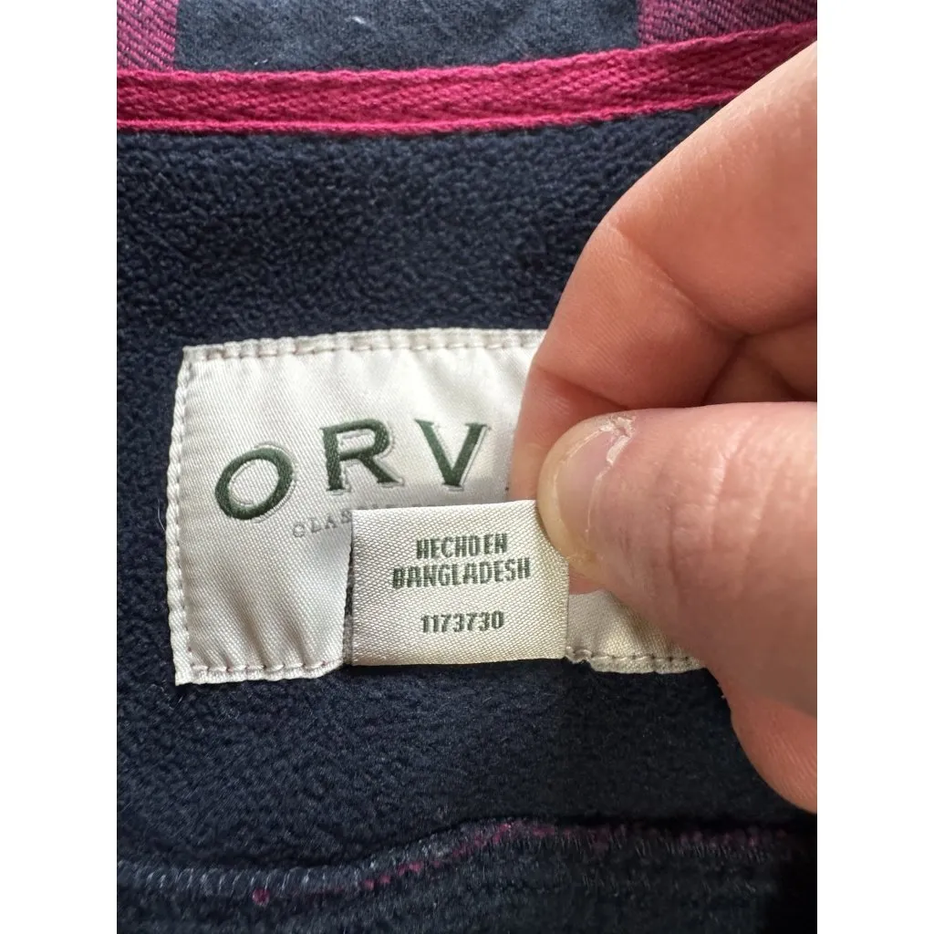 Orvis Women Size Small Button Down Flannel‎ Jacket Cotton Plaid Country Outdoor - Image 10