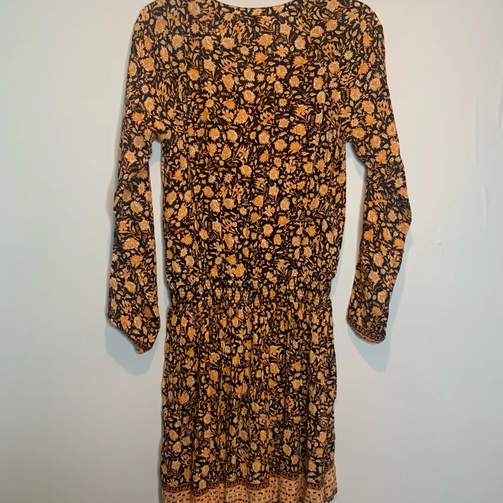 Faherty Montara Print Long Sleeve Mini Dress Wonderlust Floral - Image 4