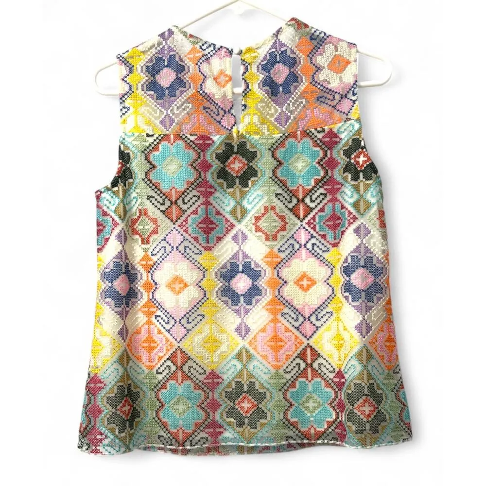 Anthropologie Eva Franco | XS | Sofie Embroidered Top Sleeveless Tank Blouse - Image 5