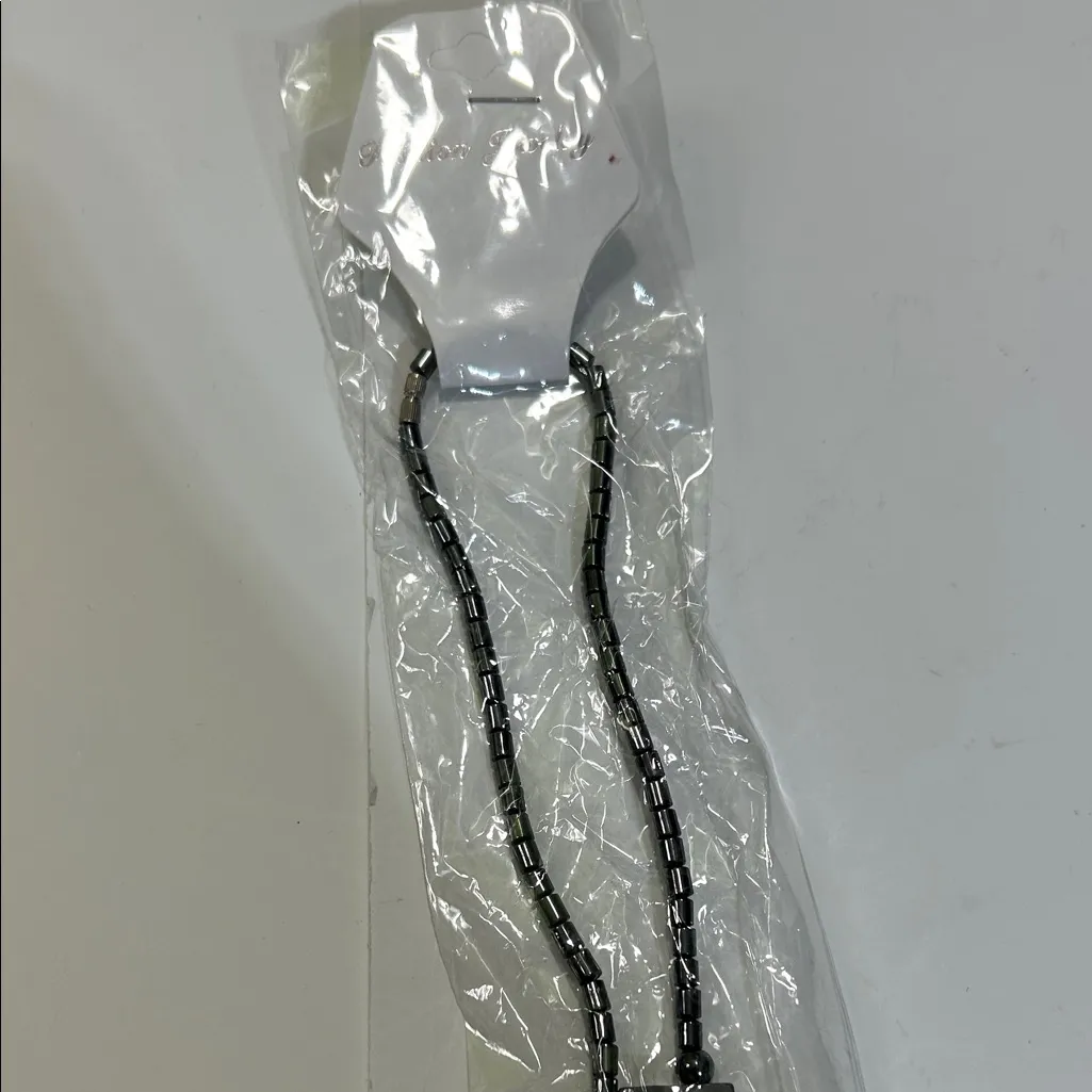 Fashion Jewelry Charcoal Beaded Necklace Black - Image 7