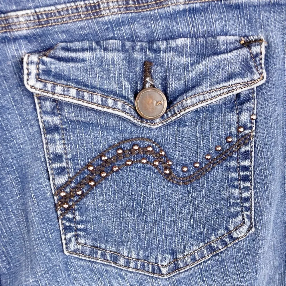 Lee Slender Secret Lower on the Waist Medium Wash Denim Jeans Women's Size 10 - Image 6