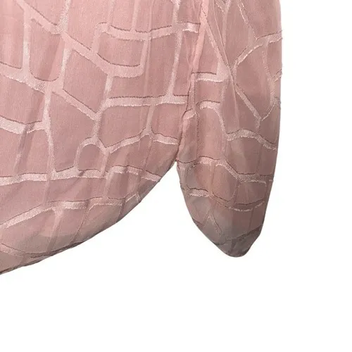 WHITE HOUSE BLACK MARKET‎ Two Tone Pink Pleated Halter Style Tie Back Top EUC  8 - Image 4