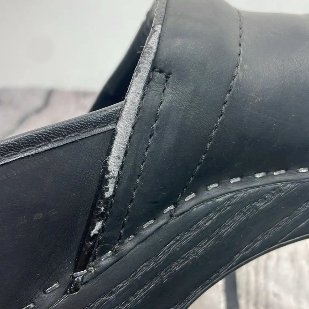 Dansko Clogs Women's Classic Black Leather Nursing Comfort Shoes size 11 - Image 16