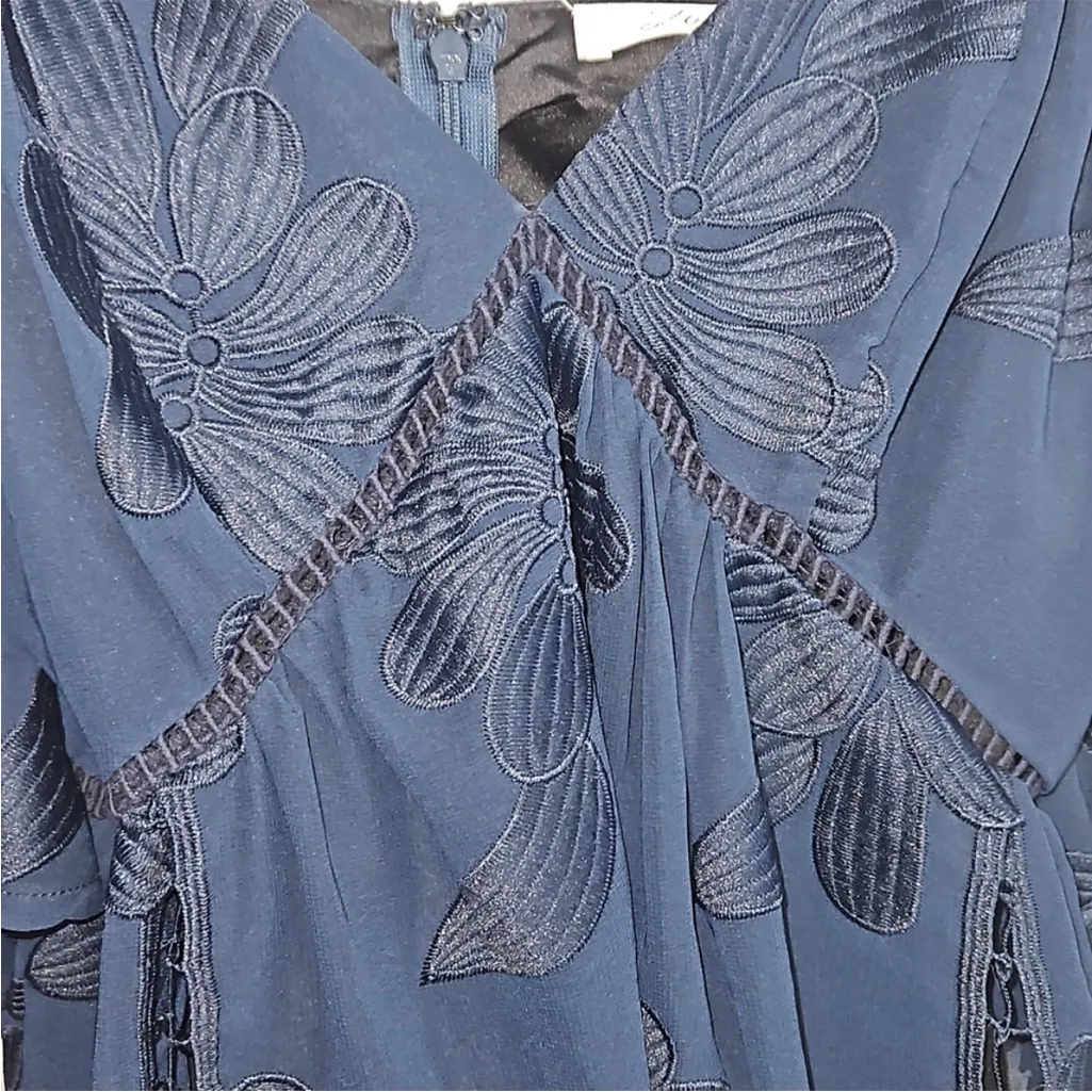 Lovers + Friends Floral Wishful Mini Dress in Navy Size M - Image 13