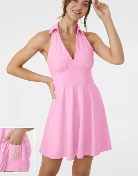 Halara *SHORTS ONLY* Cloudful Air Pink Golf Biker Yoga Shorts Size Medium - Image 2