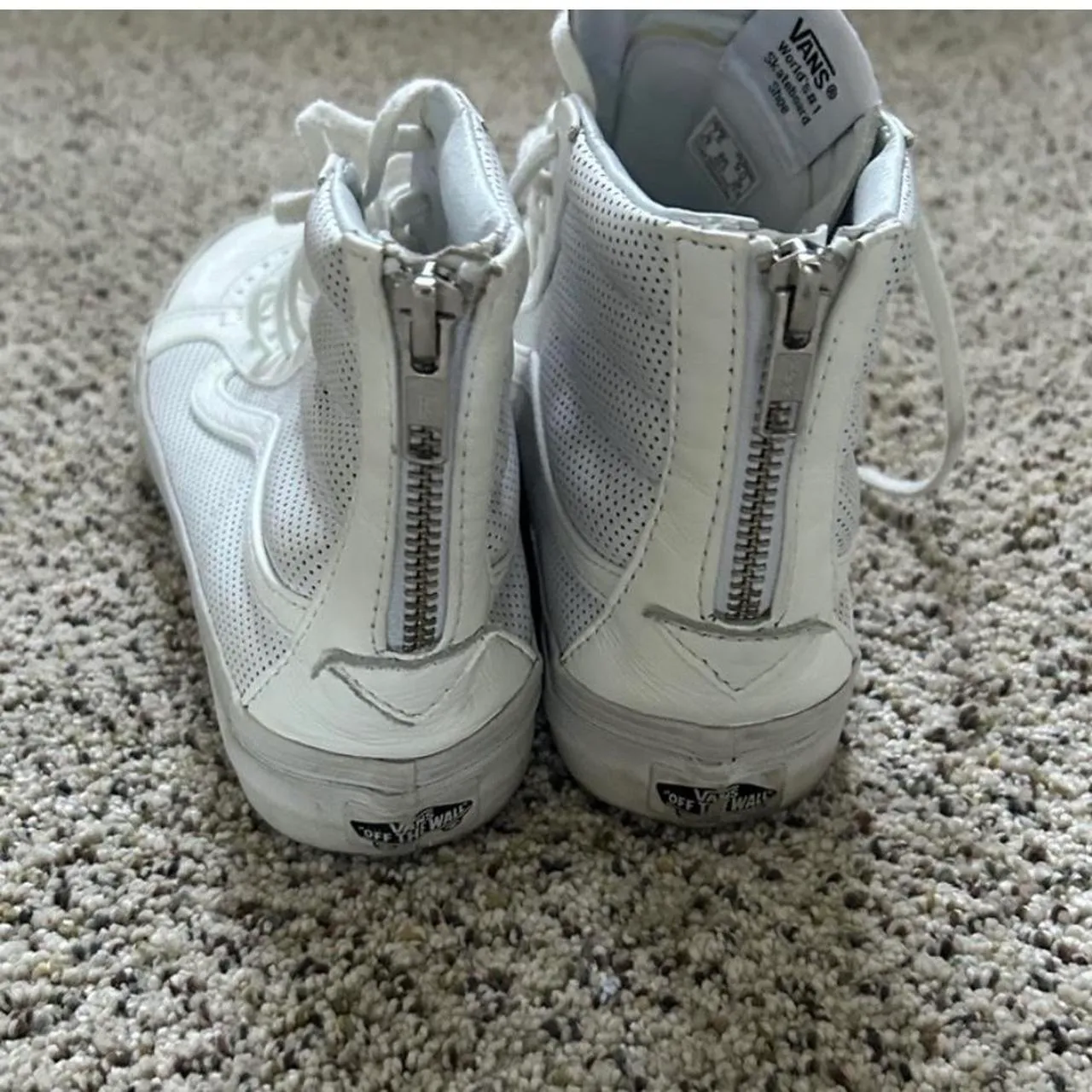 Vans Perforated Leather SKHi Slim Zip HighTop Sneakers - Image 7