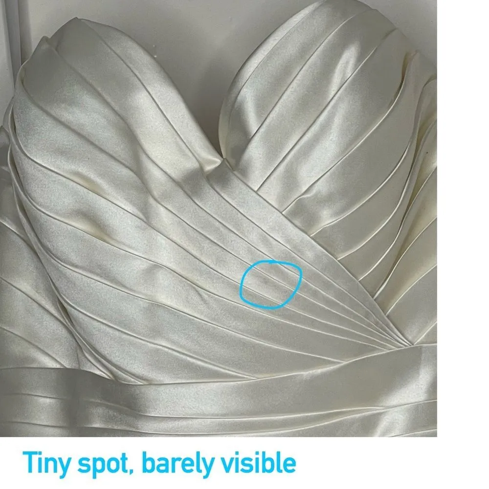 Allure Bridal 9004 Lace And Satin Strapless Sweetheart Mermaid Wedding Dress White Size 6 - Image 12