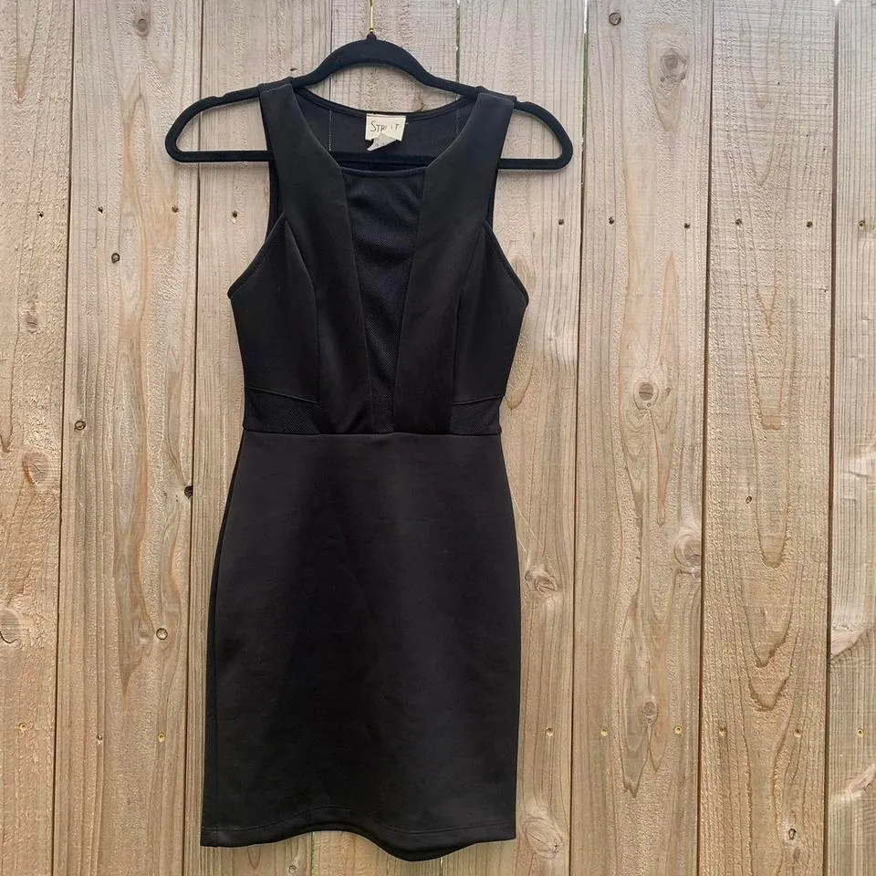 Vintage black strutt dress size small cocktail party date, sexy summer‎ - Image 2
