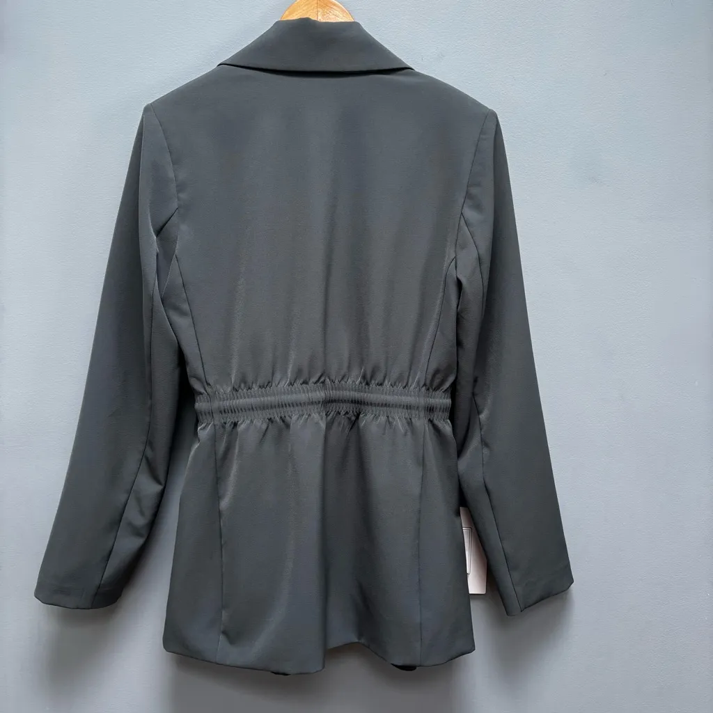 Athleta Endless Primatwill Blazer Jacket Military Green 8 - Image 10