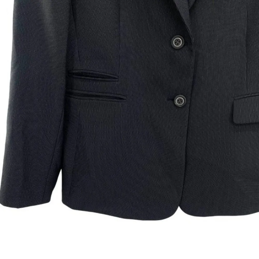 Tahari Arthur S. Levine Women’s Black Fitted Pinstripe Blazer Jacket Size 14 - Image 5