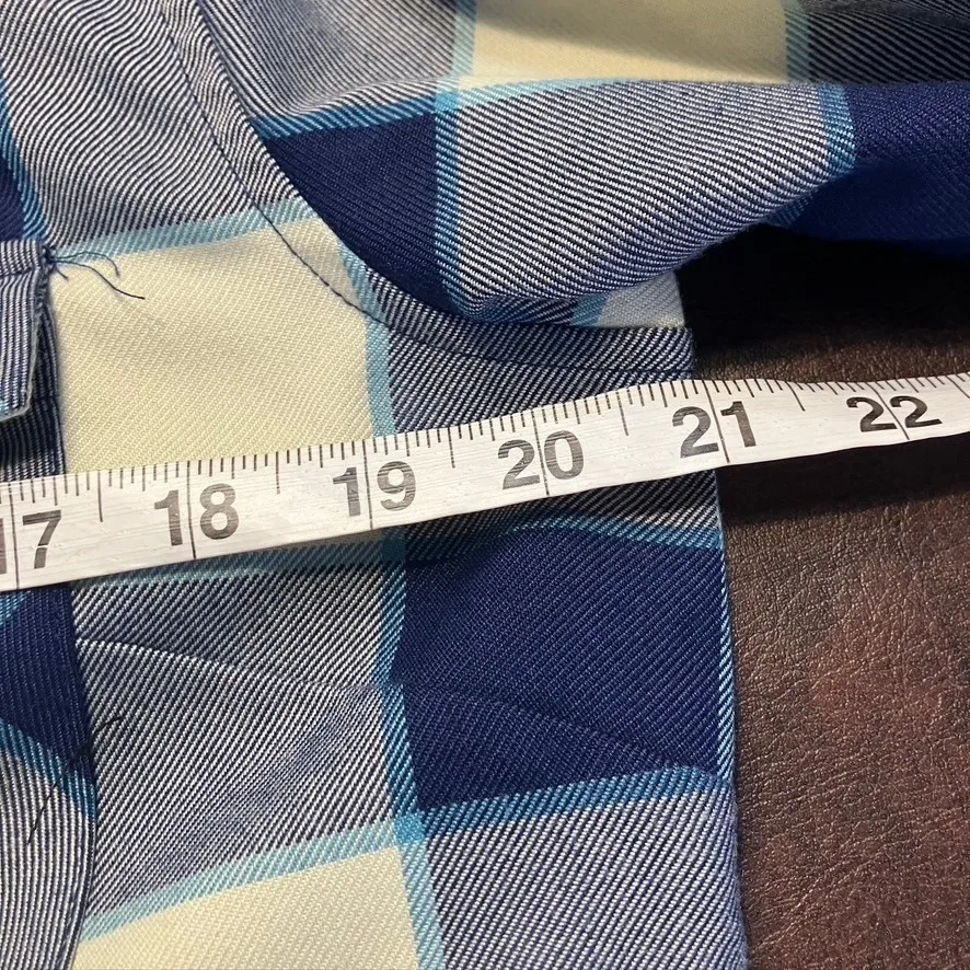 Dixxon Flannel Co bar Harbor Blue Plaid Button Shirt Womes L Limited Edition Size L - Image 12
