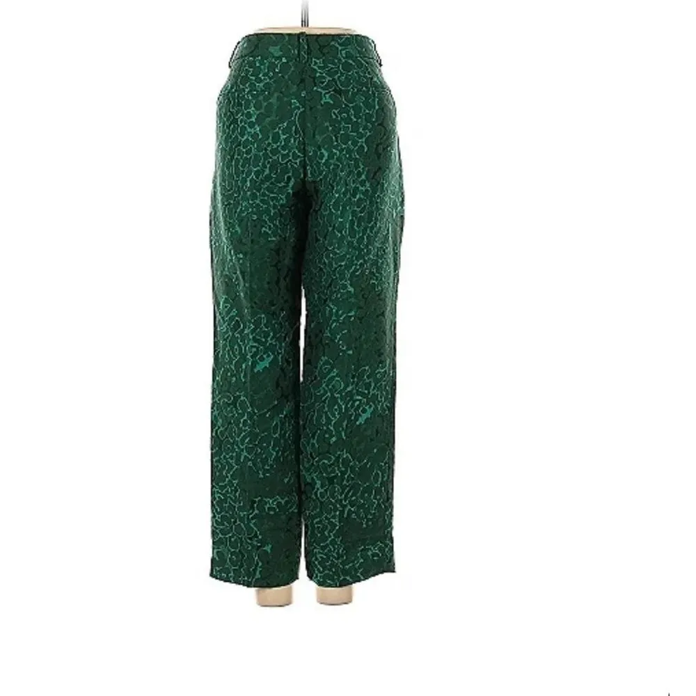 J. CREW “CITY FIT” WOMEN ELEGANT FINISH GREEN DRESS CROP PANTS size 6 - Image 4