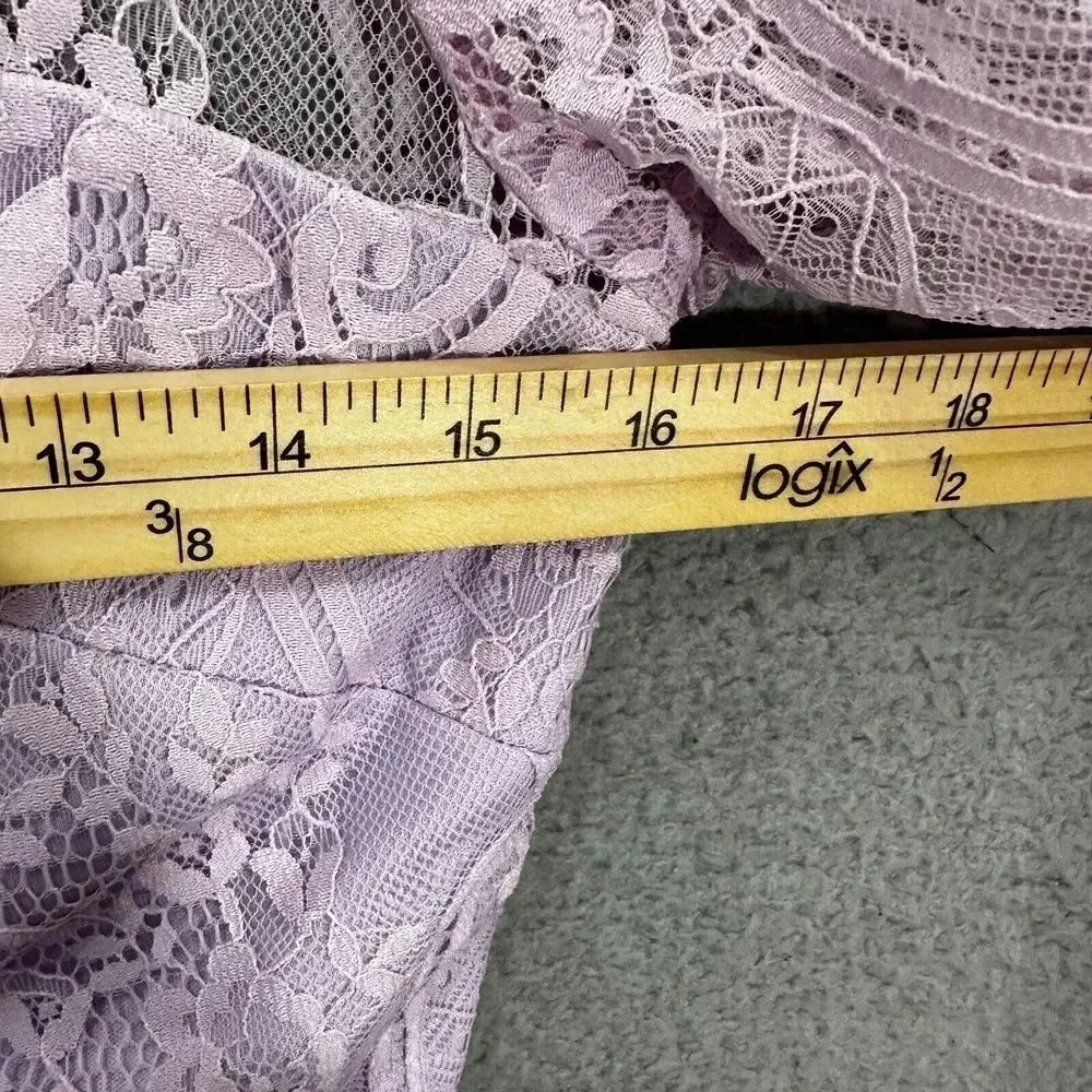 Tobi dress womens‎ small purple floral lace long sleeve bodycon sexy club party - Image 5