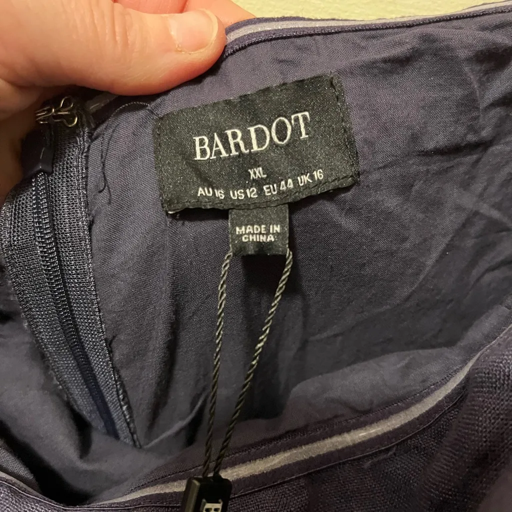 NWT Bardot kali strapless wide leg‎ linen jumpsuit  XXL - Image 3