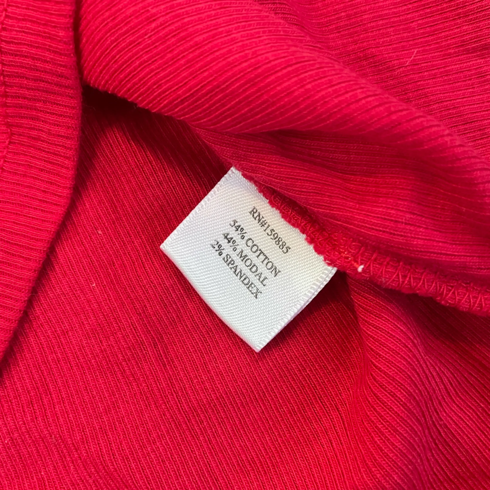 Bobi  Red Ribbed High Neck Tank Top | Revolve | Size Small - Image 5