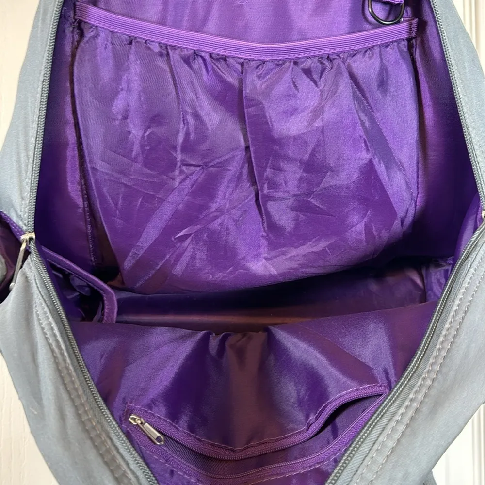 Gaiam Metro Gym Bag Gray Purple 15x12x7 #CL-91 - Image 5