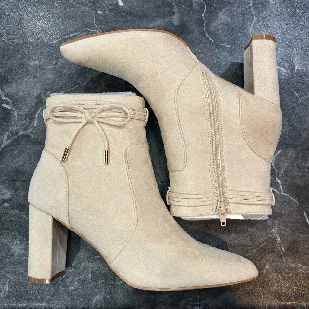 ZBY Amazon Women’s 8.5 Pointed Toe Beige  Dressy Fall Booties New - Image 4