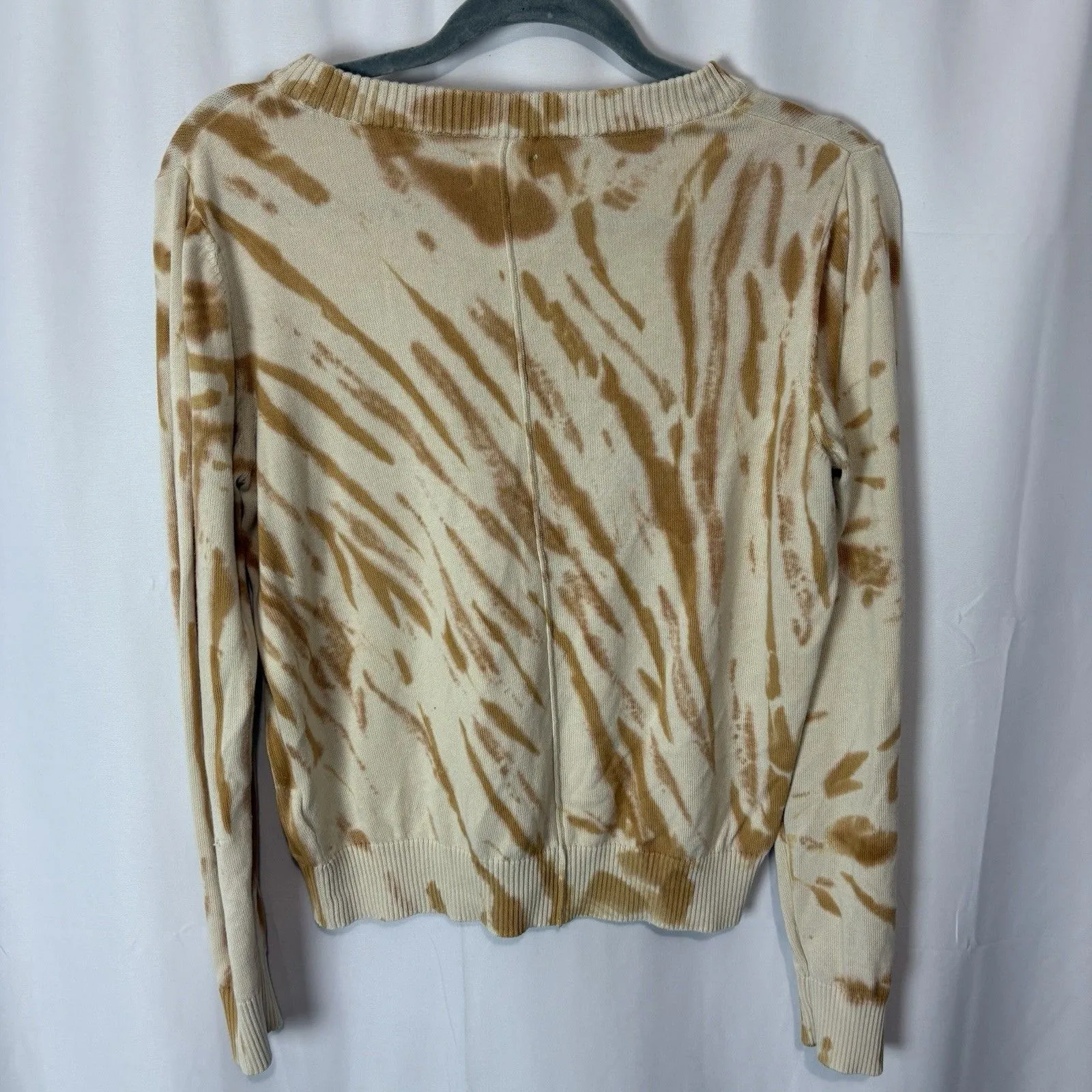 Pact Women's Spiral Tie Die Classic Crew Sweater Size Small Organic Lightweight - Image 12