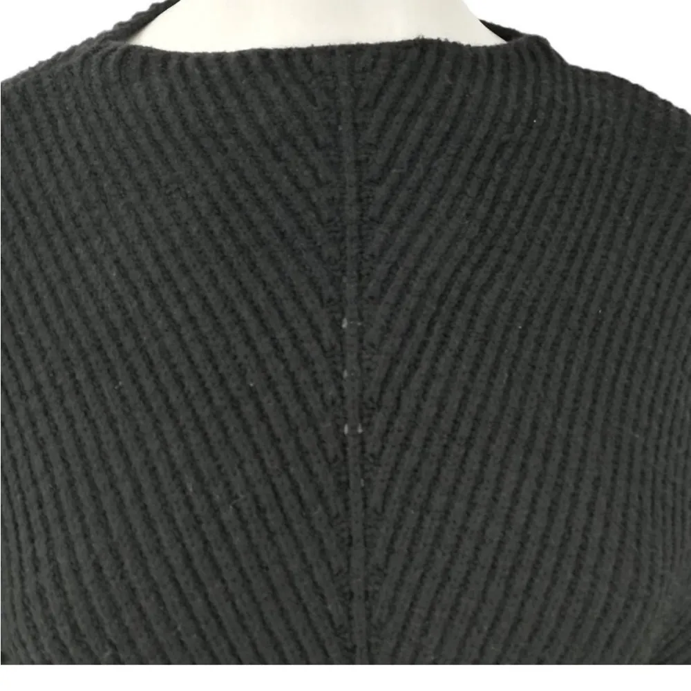 Knitted & Knotted NEW Faux Fur Sleeve Sweater Size M Black Animal Print - Image 11