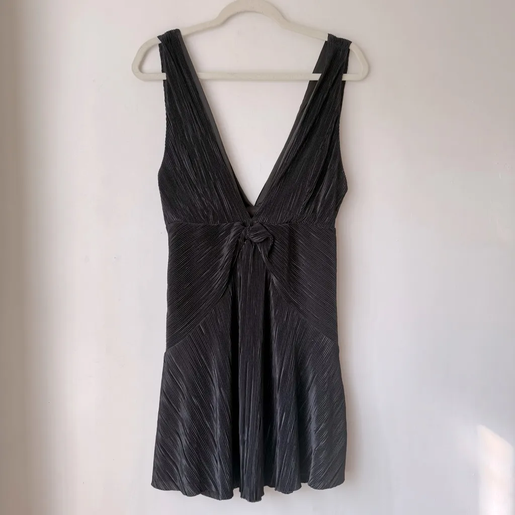 Free People Black Pleated Twist And Shout Mini Dress 4 - Image 7