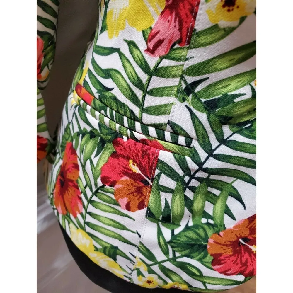 XOXO Women's Multicolor Polyester Single Breasted Fitted Casual Blazer Size M - Image 4