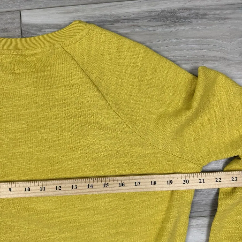 J. Crew Saratoga Springs Yellow Vintage Fleece‎ Pullover Sweatshirt NWT Sz XS - Image 6