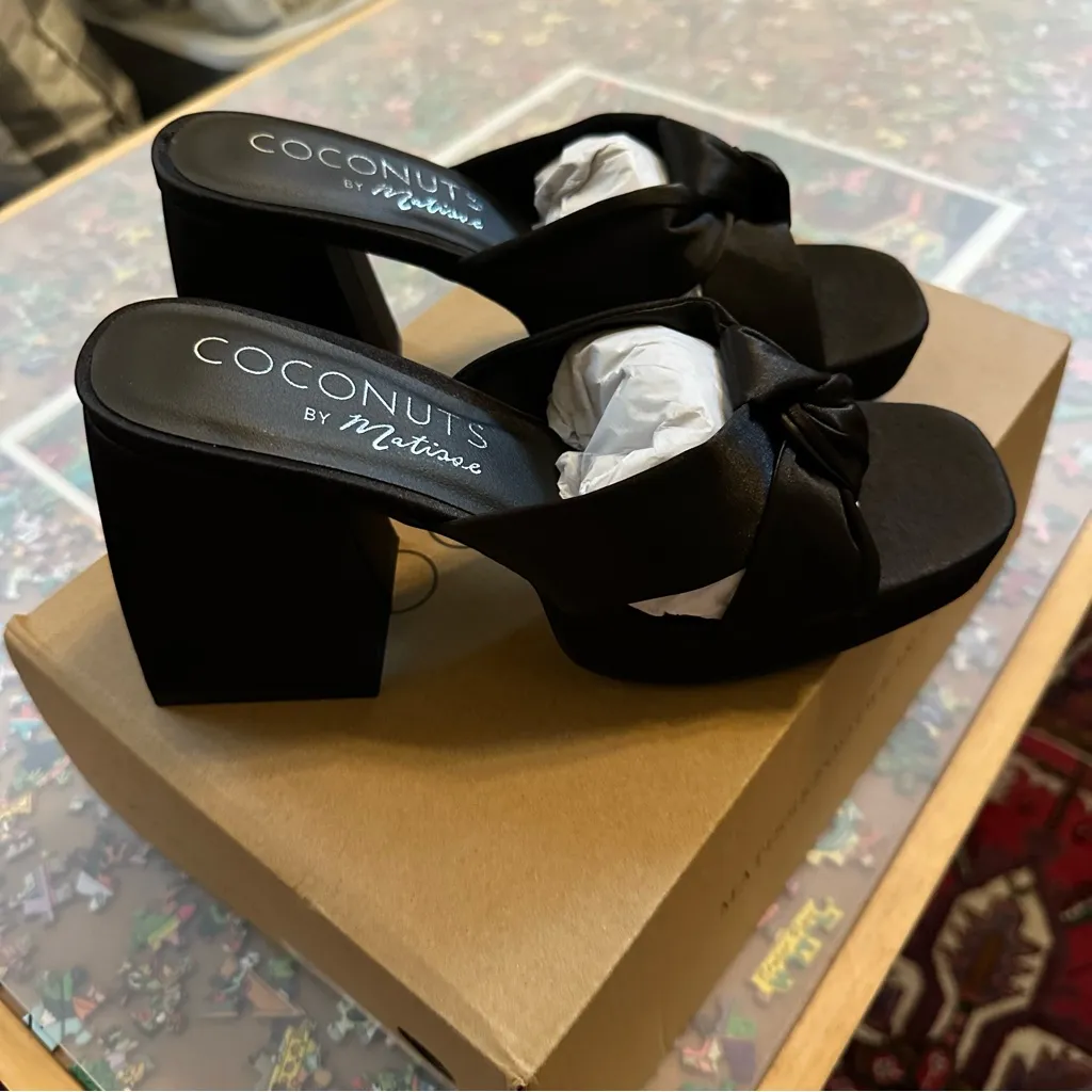 NWT Matisse Knot Slide Platform Sandal Black Size 7 - Image 6