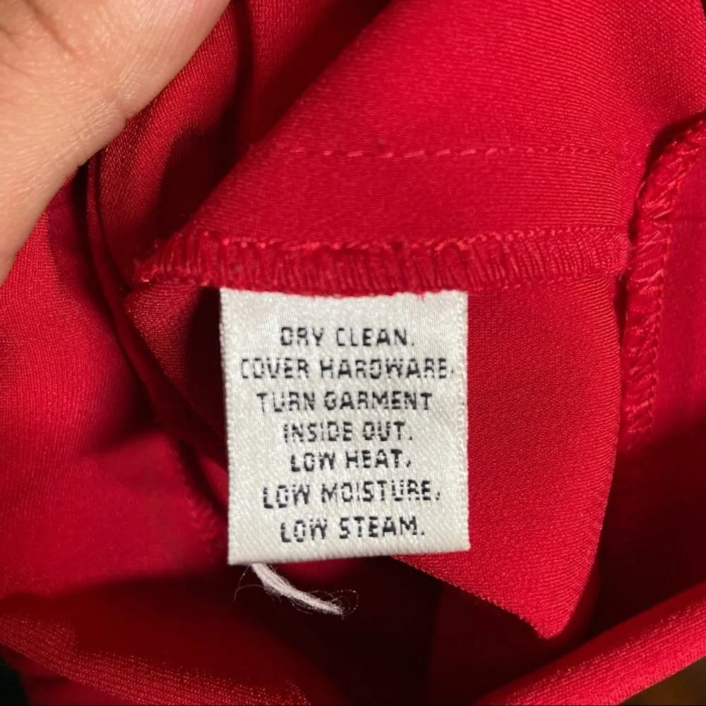 St. John Trouser Pants Front Pleated Cherry Red 6 30x27 - Image 4