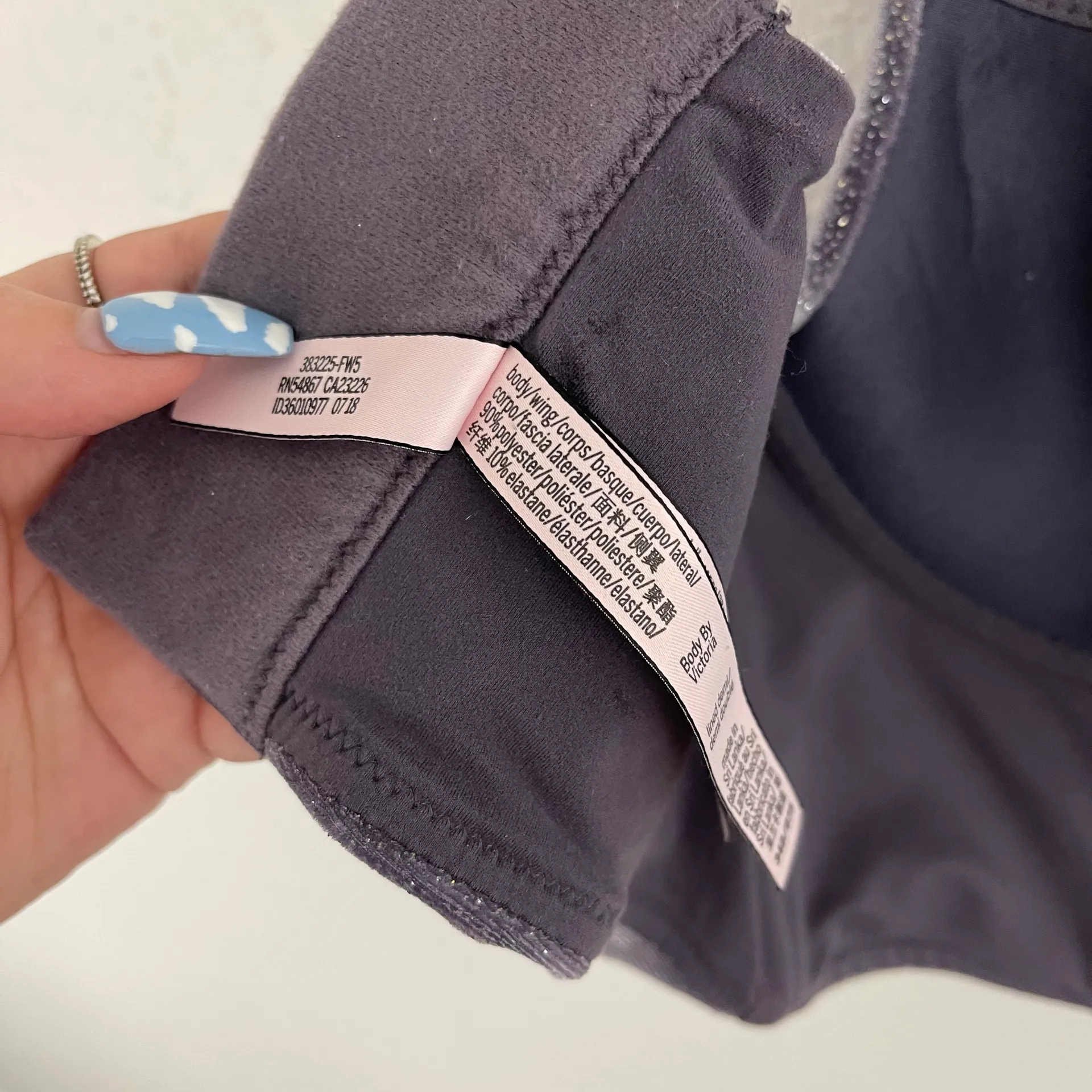 VICTORIAS SECRET Grey Sparkle Glitter Velvet Intimate Corset Bustier Tank Top - Image 10