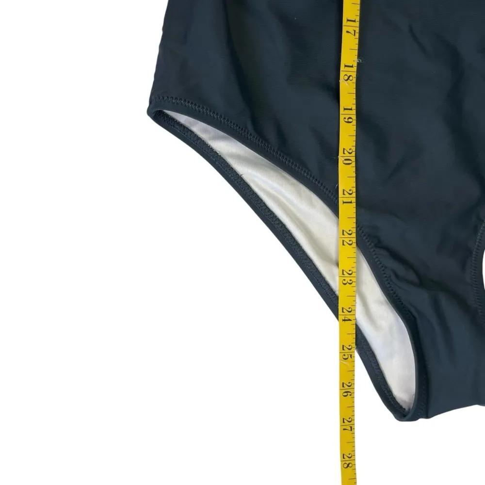 CUPSHE Women's Knotted Color Block One Piece Swimsuit Small White Peach Navy NWT - Image 9