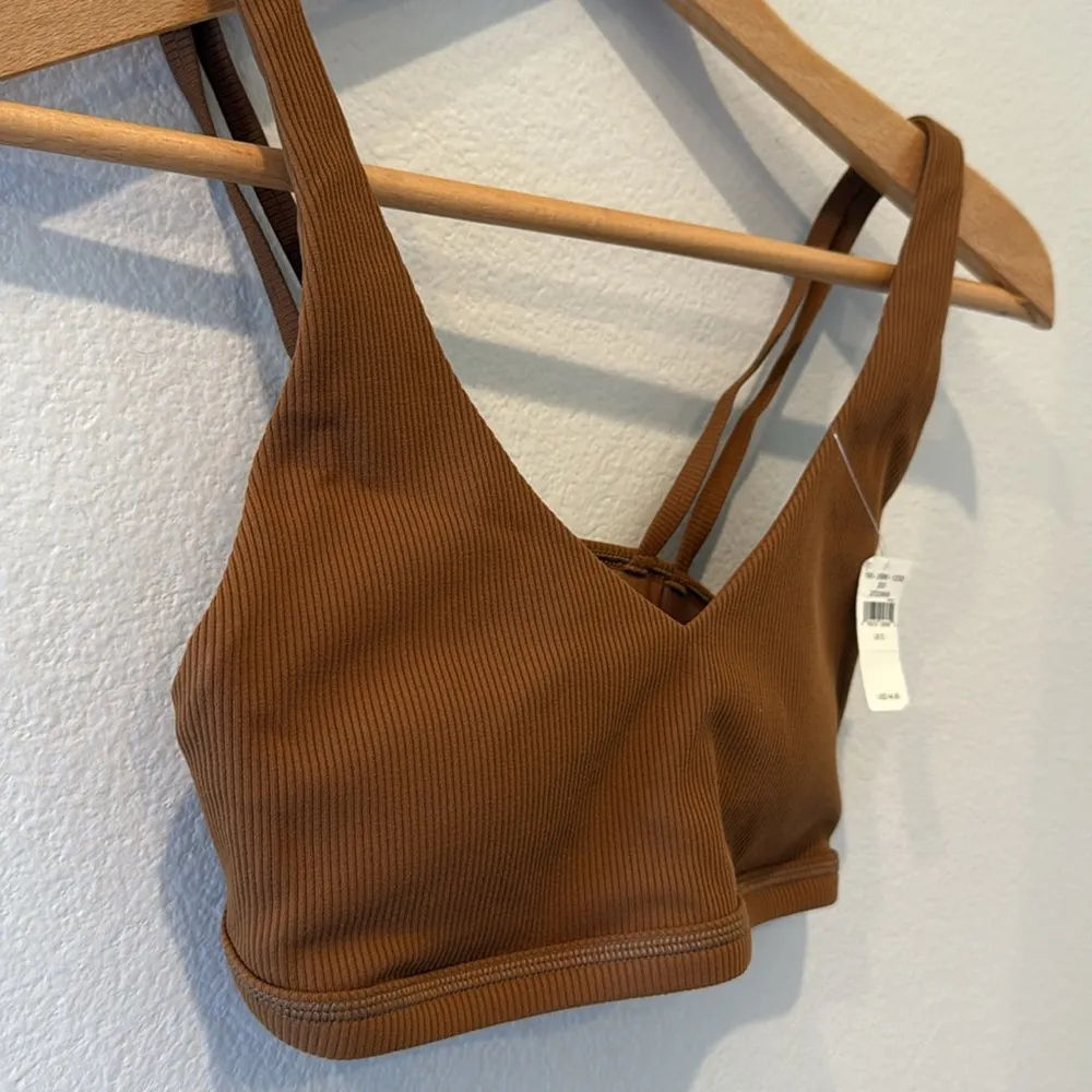 OFFLINE By Aerie Ribbed Plunge Sports Bra Size Small S NWT - Image 2