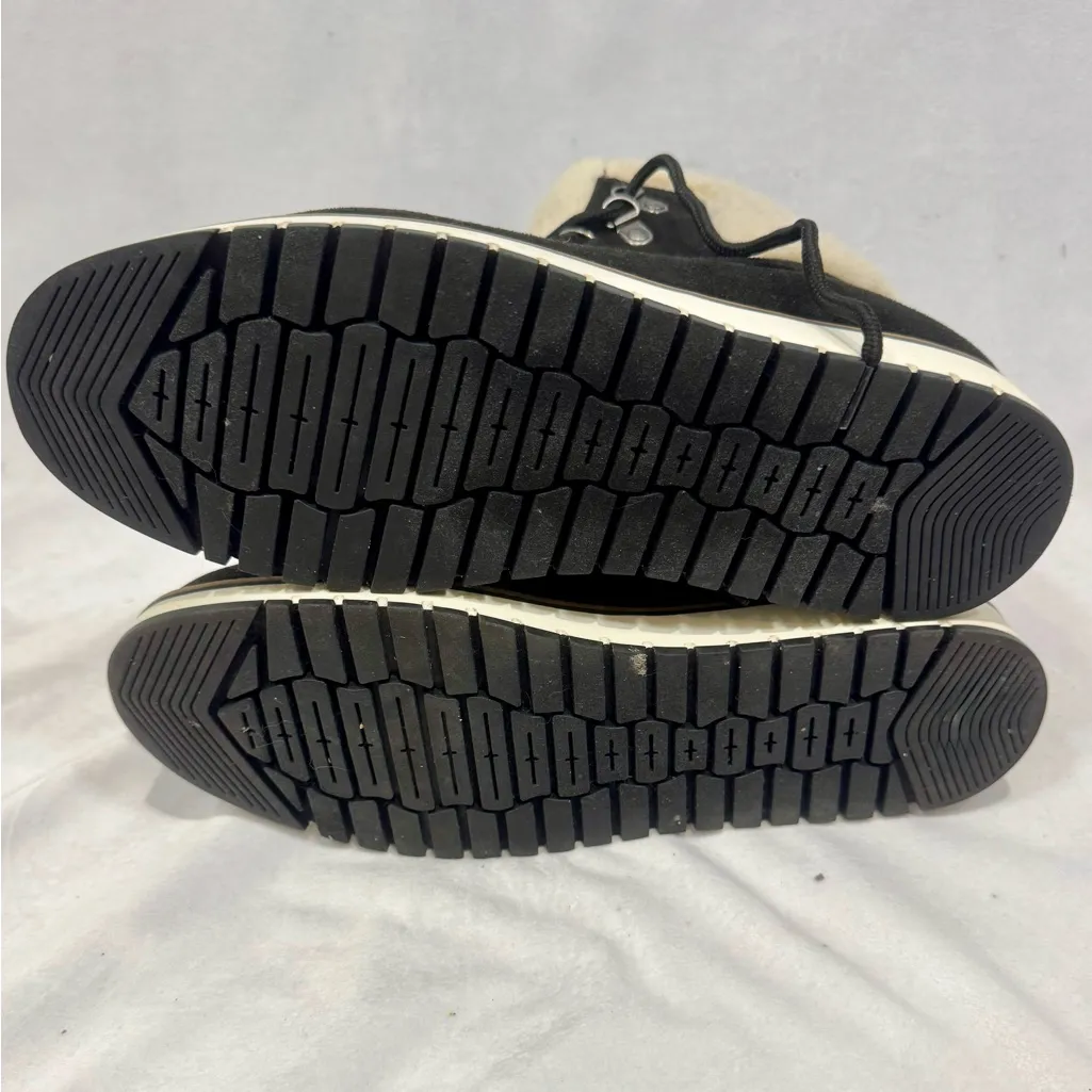 NEW Cliffs by White Mountain Cozy Shearling Lined Black Lace-up Boots Size 10 - Image 9