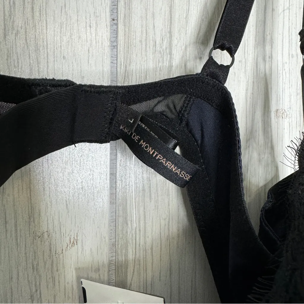 NWT Kiki De Montparnasse La Reve Lace Inset Silk Slip Dress size L Large Blue - Image 7