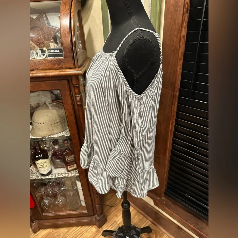 Beach Lunch Lounge Lexi Top Off Shoulder Stripe Medium - Image 4