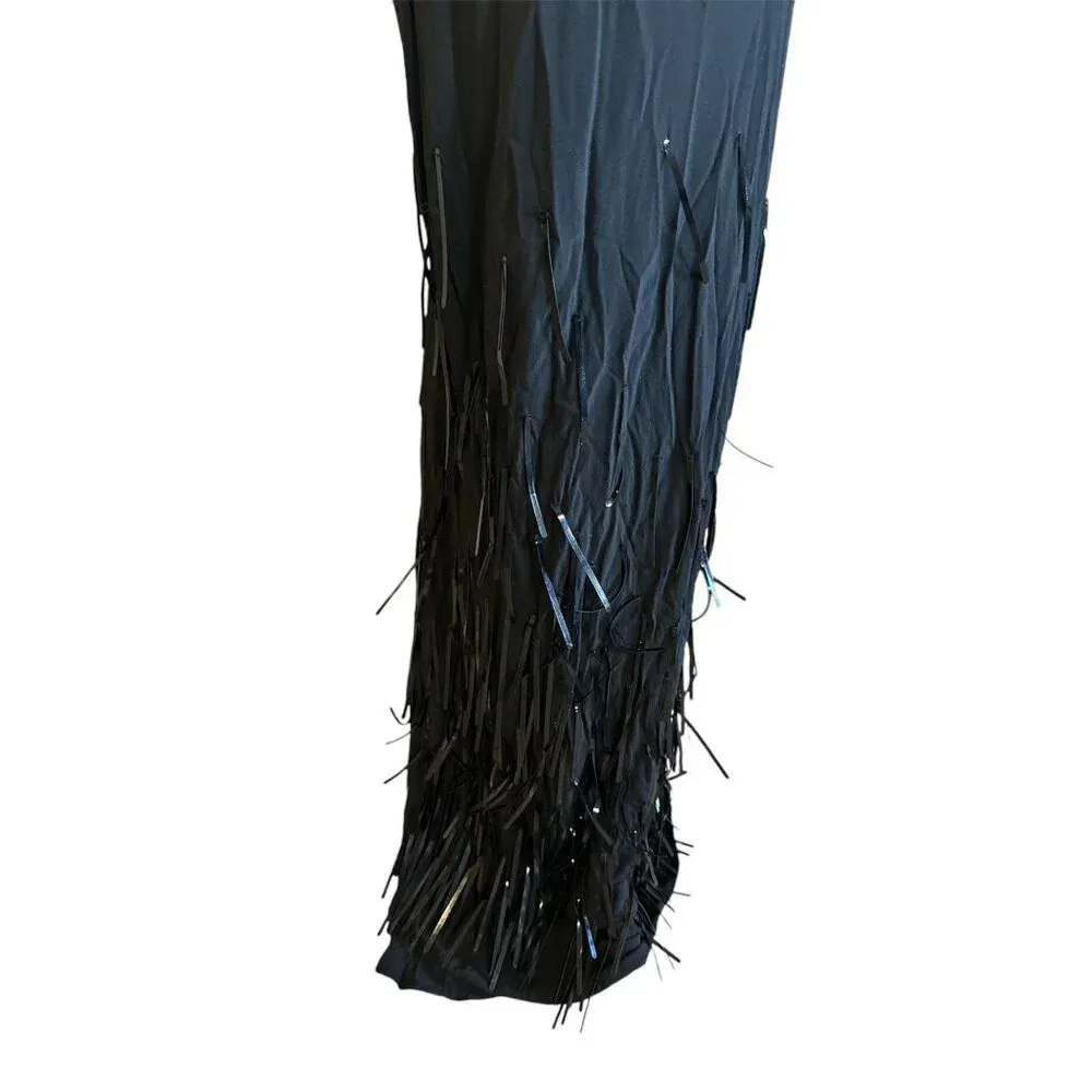 Cult Gaia Anisa Embellished Gown in Black 4 New Womens Long Maxi dress - Image 8