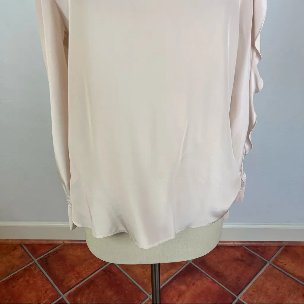 See By Chloe Silk Blush Ruffle Chiffon Blouse - Image 4