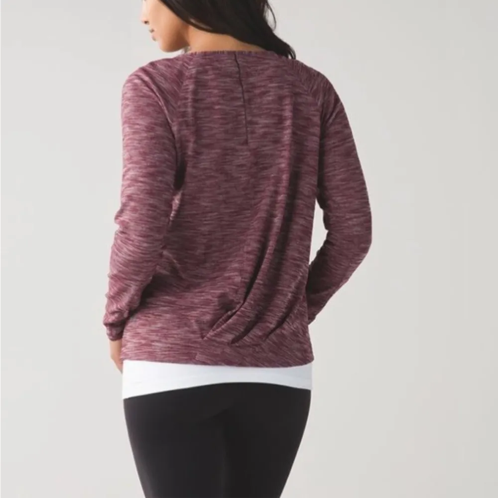 Lululemon &go City Pullover Heathered Bordeaux Drama Rulu Size 4 Burgundy Red - Image 2