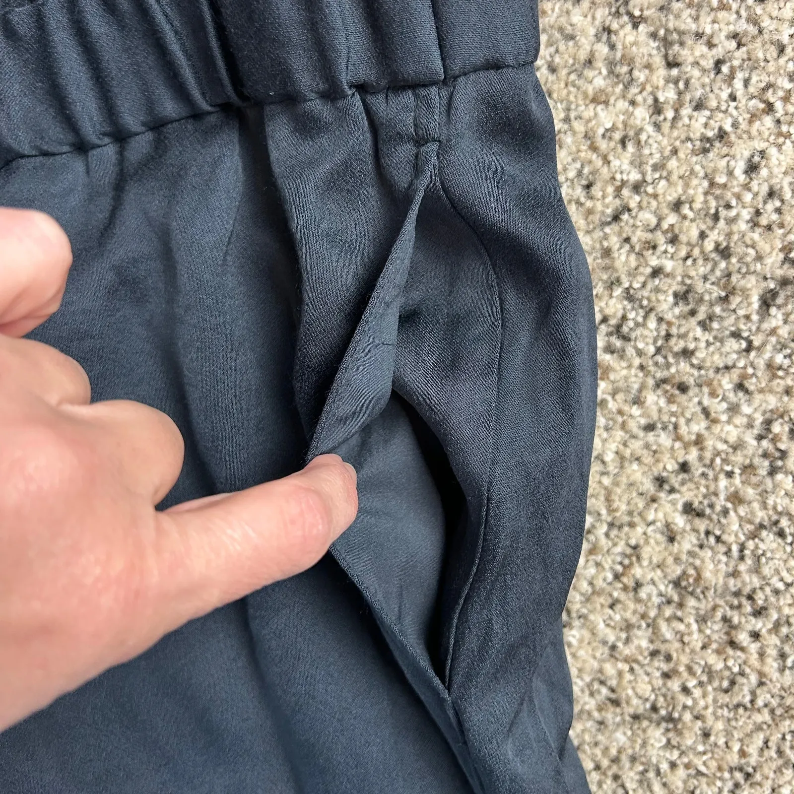 J Jill Wide Leg Pull On Pants Size XL Petite Dark Gray - Image 5