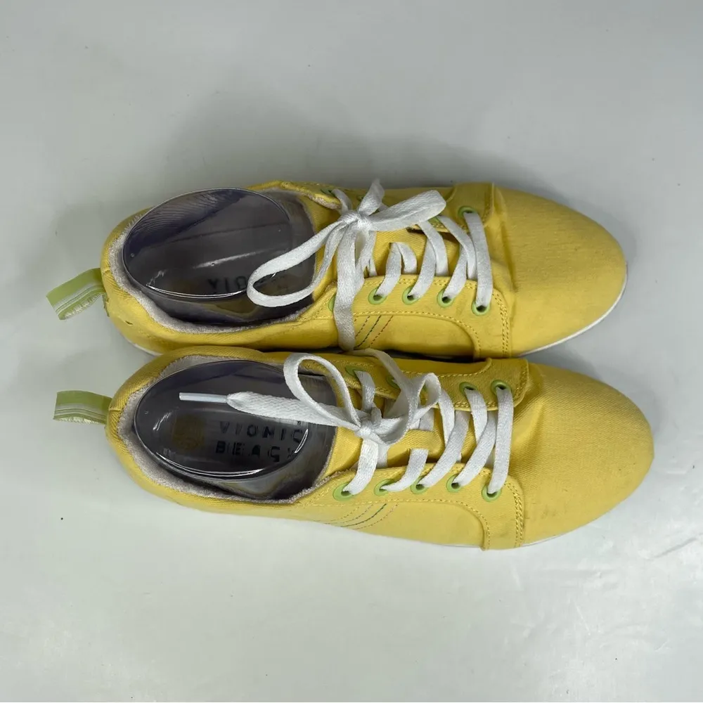 Vionic Beach Stinson Casual Yellow Sneaker Washable Size 9 - Image 4