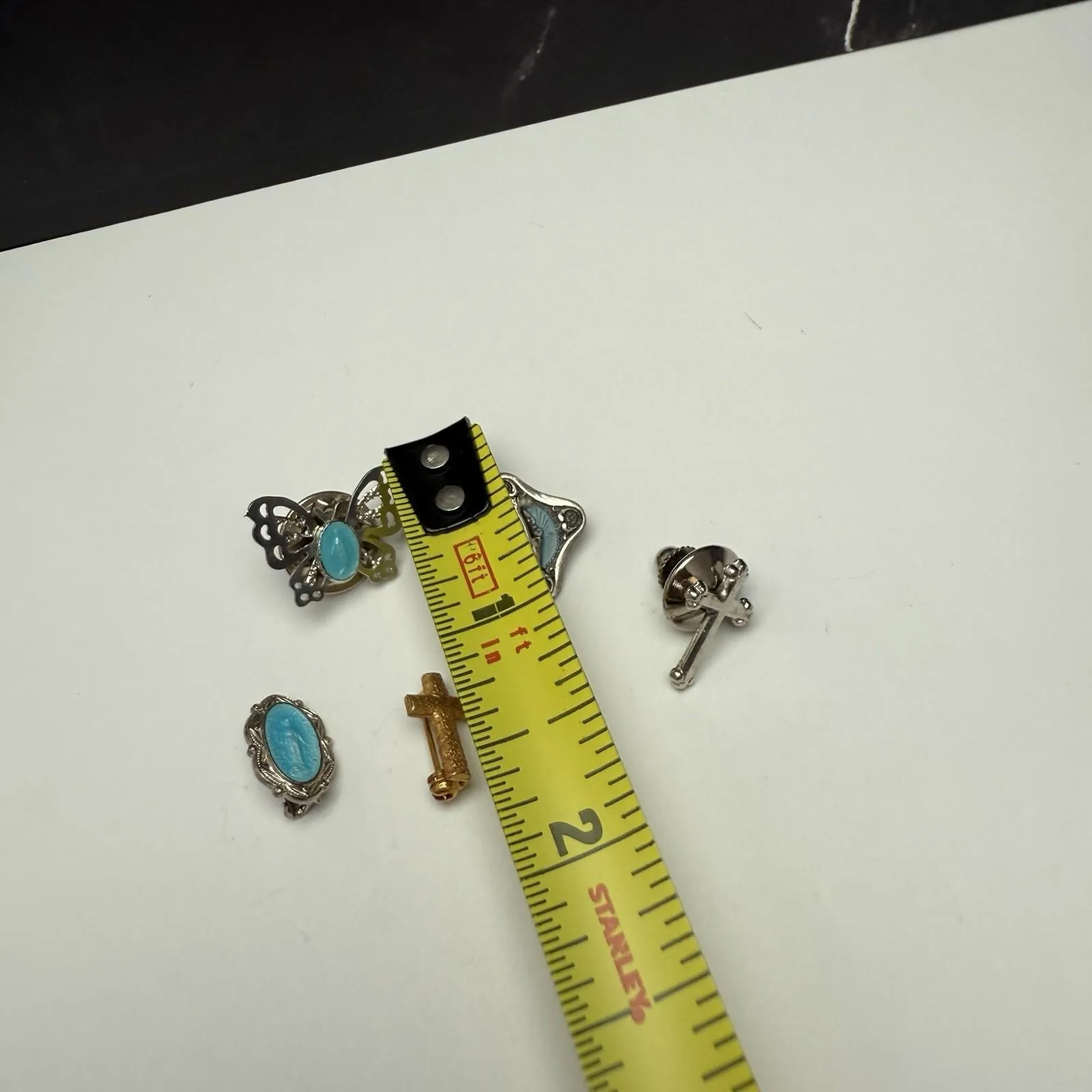 Lot Of 5 Small Brooch / Tack Pins - Image 3