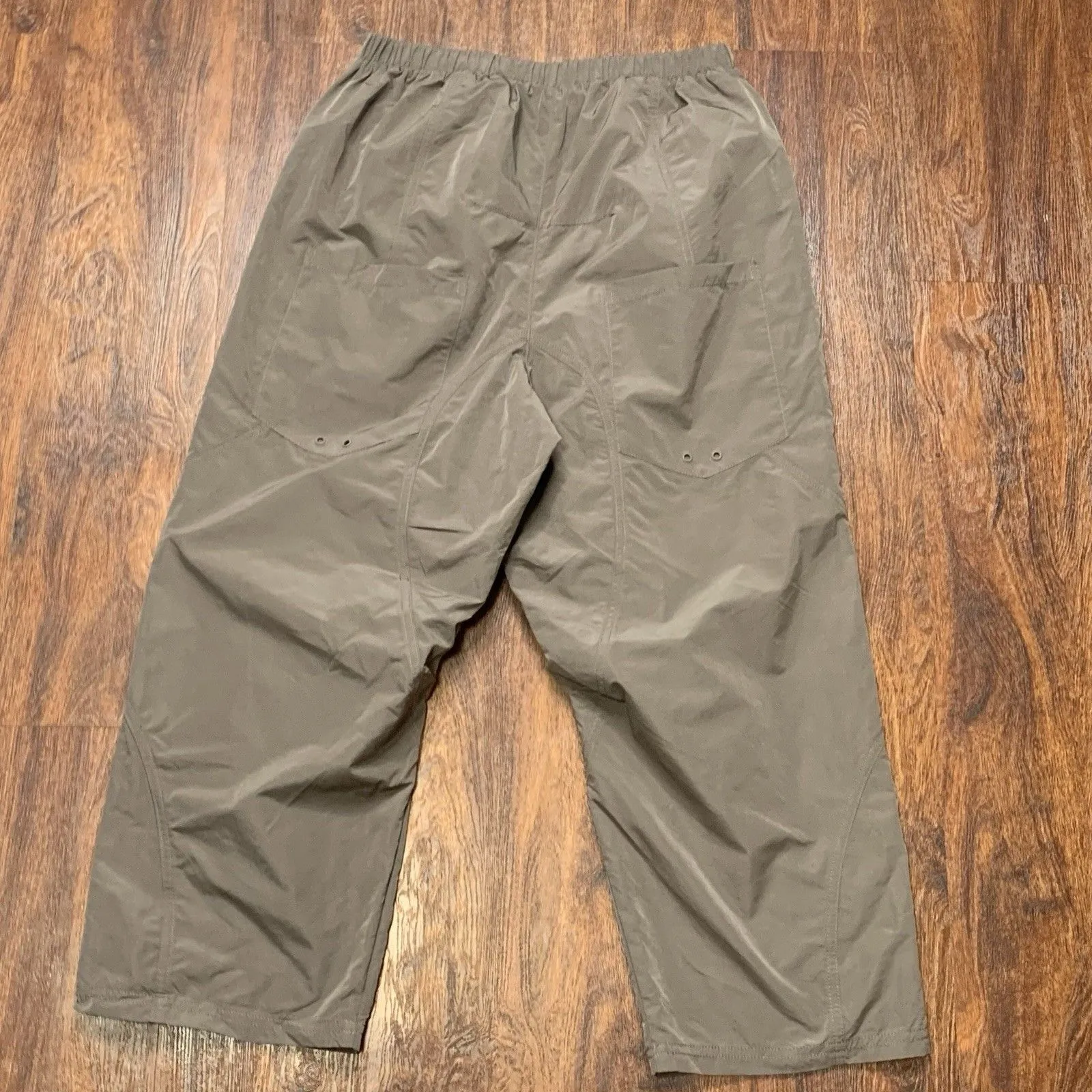 Free People Movement Brown Baggy Pants Crop Sz S Low Back Pockets 0B1703859 - Image 5